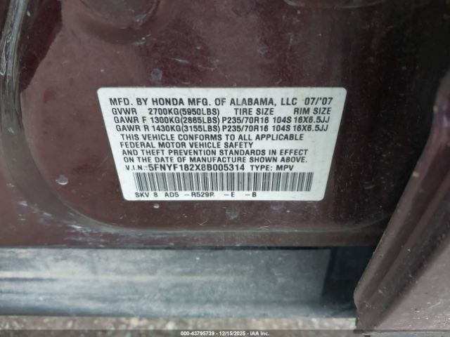 Honda Pilot Vp Image 8