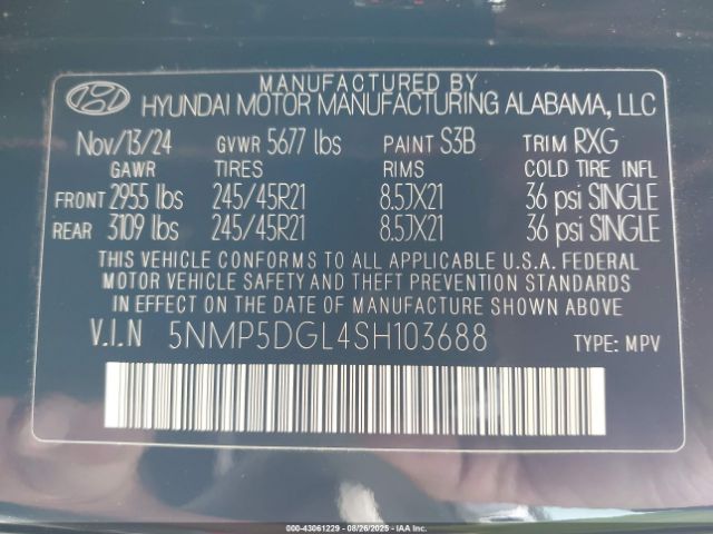 Hyundai SANTA FE Calligraphy Image 17